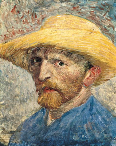 Self Portrait - Vincent van Gogh en reproduction imprimée ou copie peinte à  l\'huile sur toile