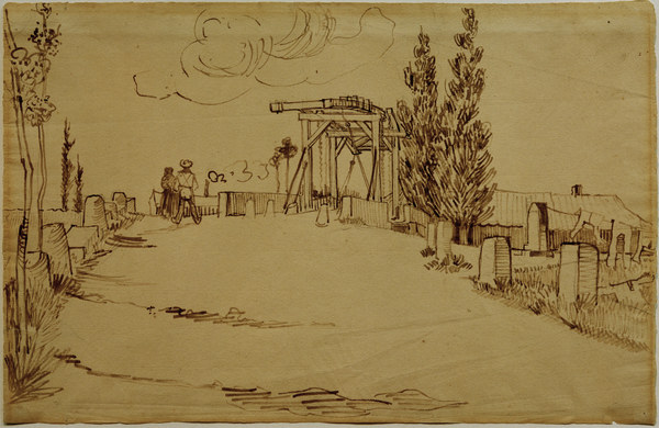 V.v.Gogh, Langlois Bridge /Drawing/ 1888 à Vincent van Gogh