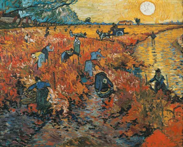 Les vignes rouges d'Arles à Vincent van Gogh