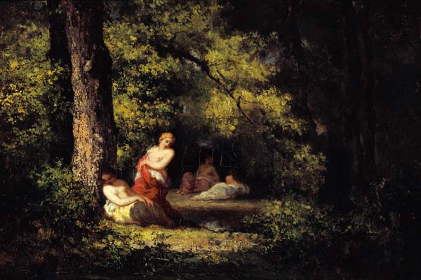Four Nymphs in a Wood à Virgilio N. Diaz de la Pena