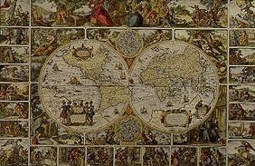 Carte de terre dans les hémisphères (carte du général en chef)