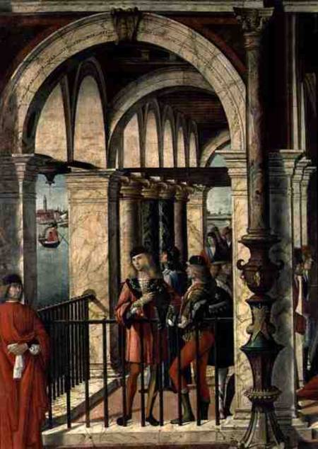 The Arrival of the English Ambassadors, detail, from the St. Ursula cycle à Vittore Carpaccio