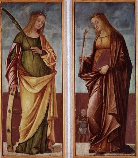 St. Catherine of Alexandria and St. Paraceve or Veneranda à Vittore Carpaccio