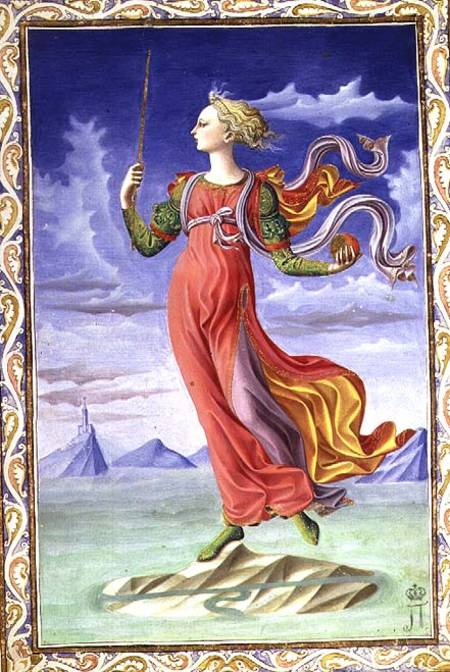 Allegory of Rome, illuminated by Francesco Pesellino (1422-57), original text written à w/c on parchment) Silius Italicus