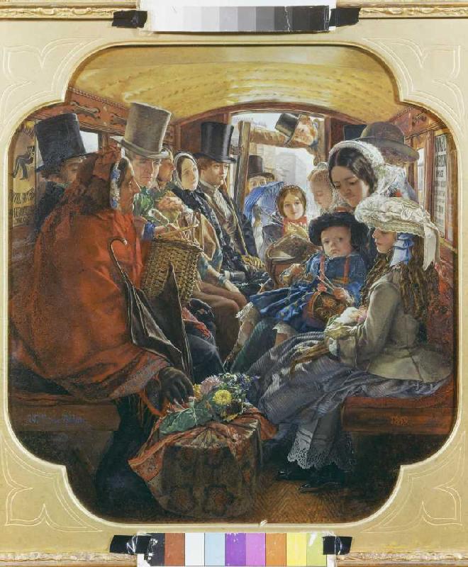 Bus-Interior (autobus à Londres 1859) à W. M Egley