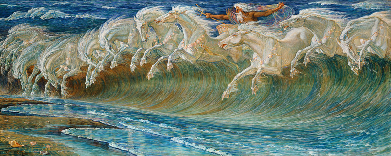 Les chevaux de Neptune à Walter Crane