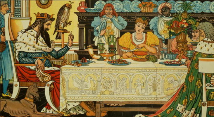 The Princess Shares her Dinner with the Frog, from 'The Frog Prince', 1874 à Walter Crane