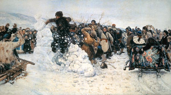 Einnahme der Schneestadt à Wassilij Iwanowitsch Surikow