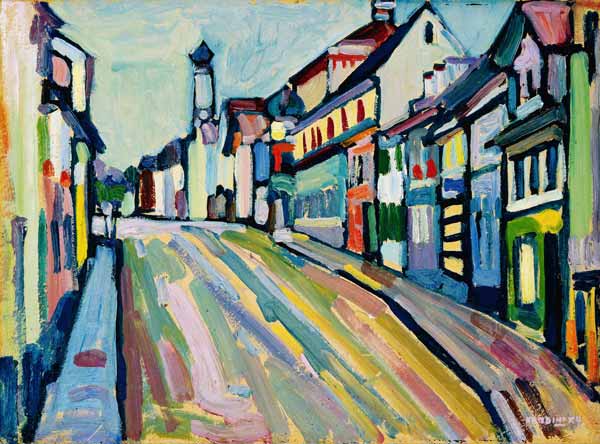 Rue inférieure du marché de Murnau à Vassily Kandinsky