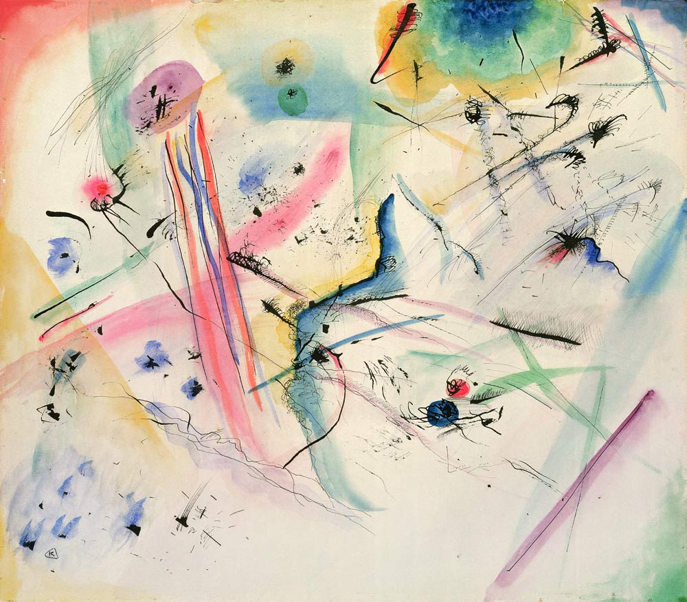Composition With Red à Vassily Kandinsky
