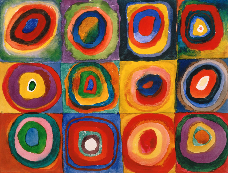 Carrés et cercles concentriques à Vassily Kandinsky
