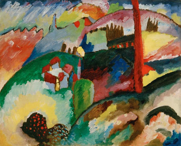Landscape with Chimneys à Vassily Kandinsky