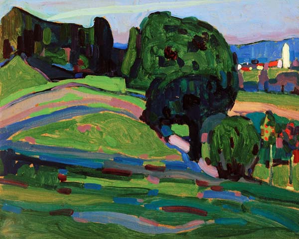 Landscape in Murnau à Vassily Kandinsky