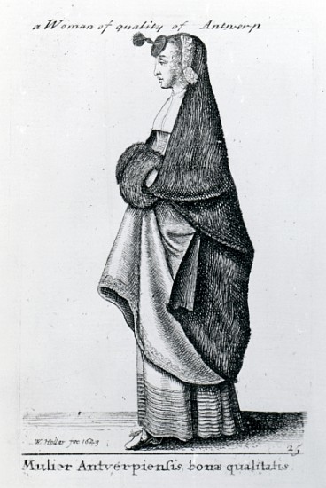 Woman of Quality from Antwerp à Wenceslaus Hollar
