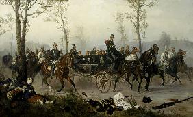 Napoléon III  et Bismarck sur le chemin de Paris.