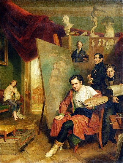 In the studio of the painter à Wilhelm August Golicke