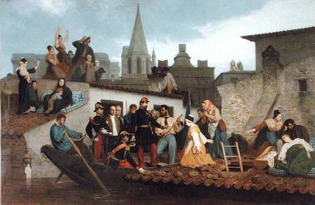 Napoleon III (1808-73) Visiting Flood Victims of Tarascon in June 1856 à William Adolphe Bouguereau