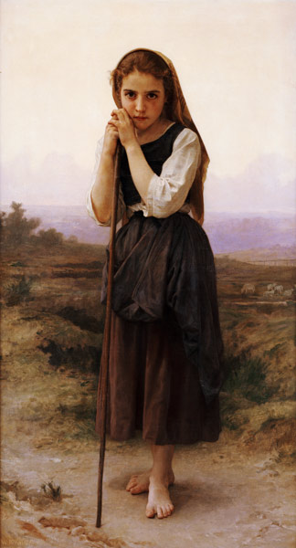 A Little Shepherdess à William Adolphe Bouguereau