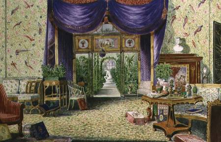 The Interior of the Chinese Drawing Room, Middleton Park, Oxfordshire à William Alfred Delamotte