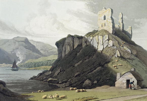 Arros Castle, Isle of Mull, from 'A Voyage Around Great Britain Undertaken Between the Years 1814 an à William Daniell