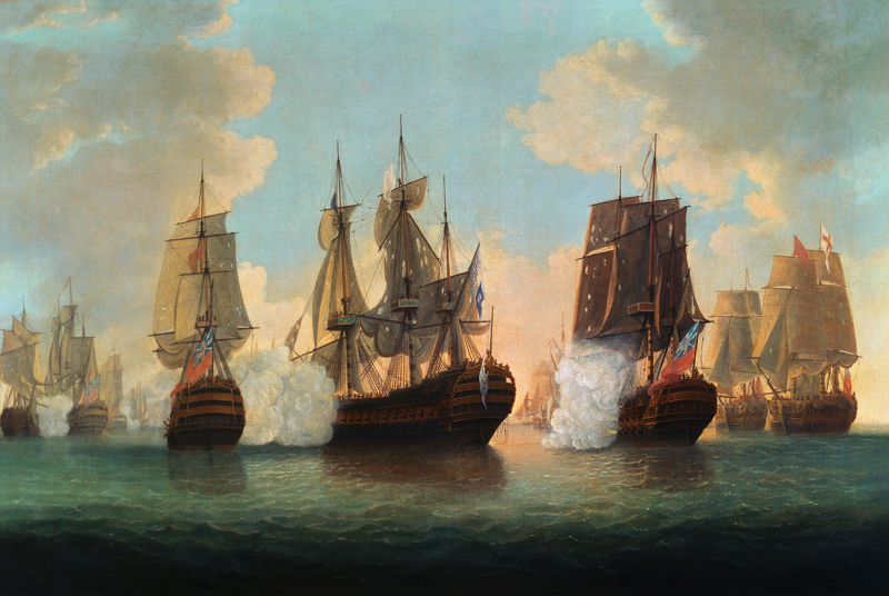 Bataille de mer entre navires anglais et français à William Elliott