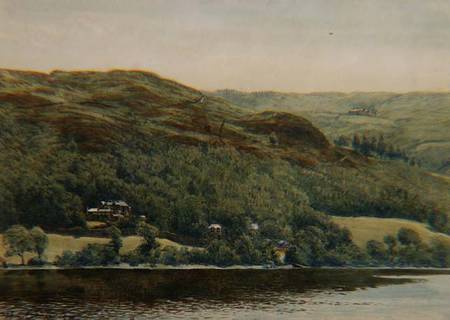 View of Brantwood, p.1881 (w/c, pencil and à William Gersham Collingwood