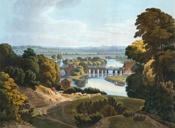 Caversham Bridge, near Reading à William Havell