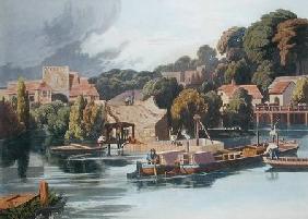 Wallingford Castle in 1810 During Bridge Repairs