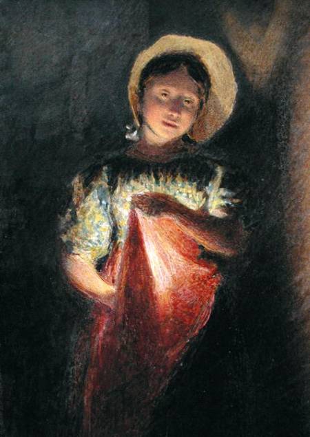 Girl in Candlelight à William Henry Hunt