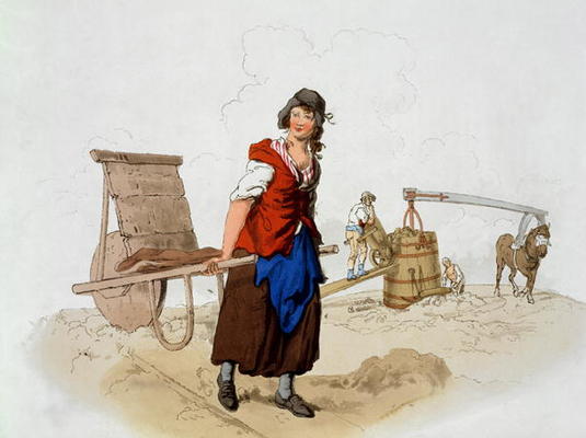 Brick Maker, from 'Costume of Great Britain', published by William Miller, 1805 (colour litho) à William Henry Pyne