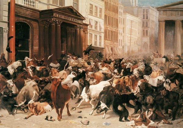 The Bulls and Bears in the Market à William Holbrook Beard