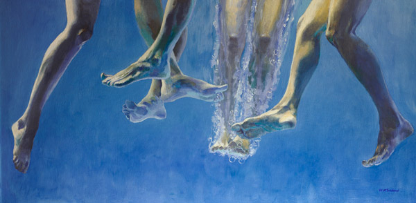 Plunge (oil on board)  à William  Ireland