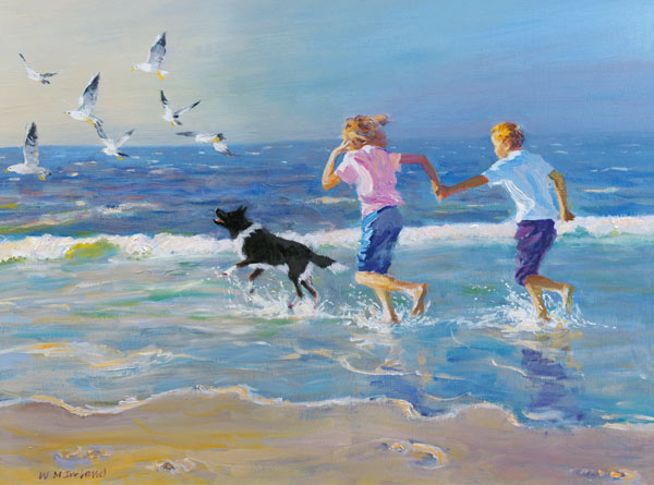 The Chase (oil on board)  à William  Ireland