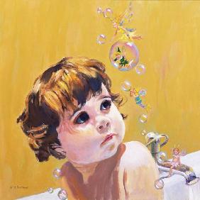 Bubble Bath (oil on board) 