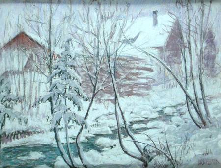 Chalets in the Snow à William Samuel Horton