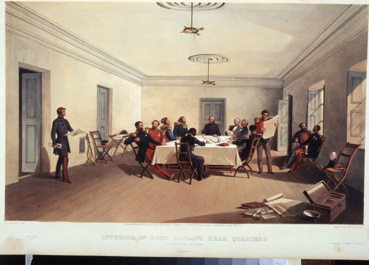 A council of war at Lord Raglan's Head Quarters à William Simpson