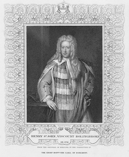 Portrait of Henry St. John Viscount Bolingbroke à William Thomas Fry