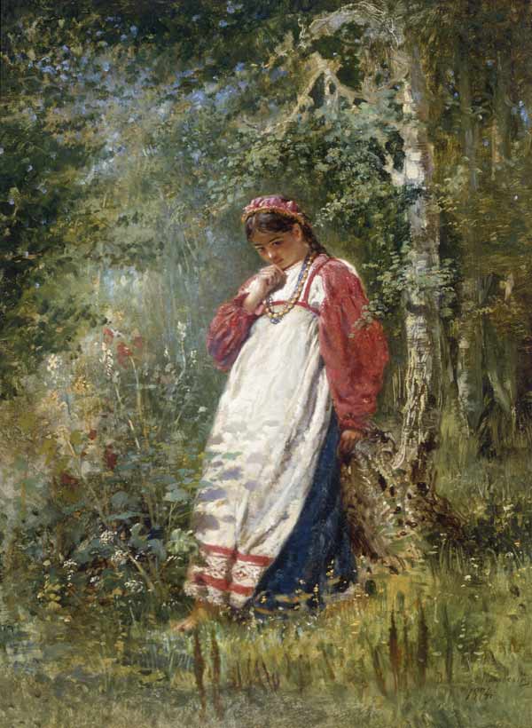 Young Girl in the Wood à Wladimir Jegorowitsch Makowski