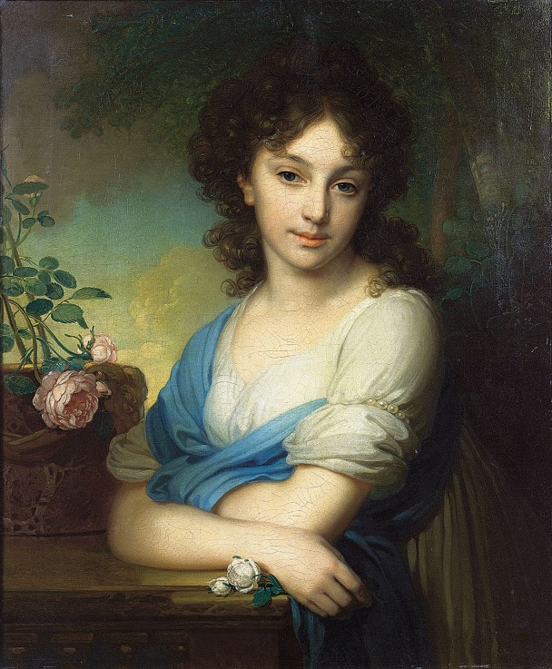 Portrait of Yelena Naryshkina (1785–1855) à Wladimir Lukitsch Borowikowski