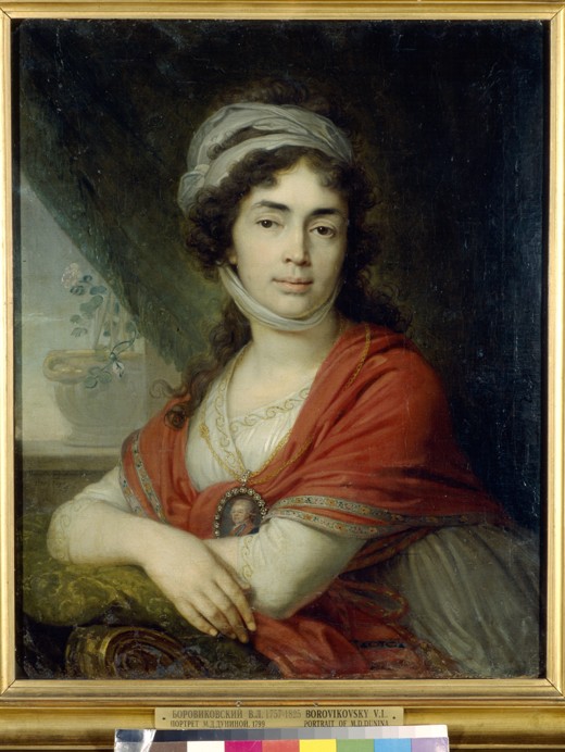 Portrait of Maria (Marfa) Dmitrievna Dunina, née Norova à Wladimir Lukitsch Borowikowski