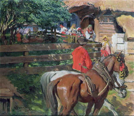 Matchmaking, c.1900 (oil on canvas) à Wlodzimierz Tetmajer